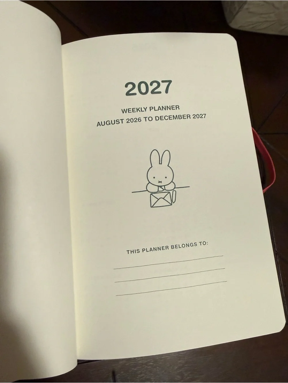 miffy Rainbow Stripes 17-Month Planner in Pink, Teal & Coral:Aug 2026-Dec 2027